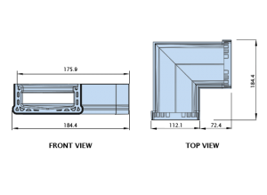 Front view and Top view of UDP45-RA.